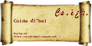 Csida Ábel névjegykártya